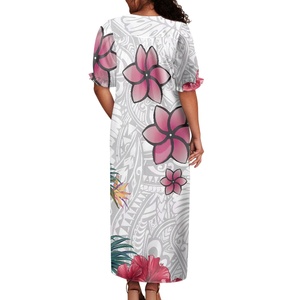 Vestido Largo con Estampado Floral de Polinesia Hawaiana, Estilo Vintage, Personalizado, con Mangas Abullonadas, Estilo Micronesia, Mumu Muumuu, para Mujer, al Mejor Precio - Product Image 5