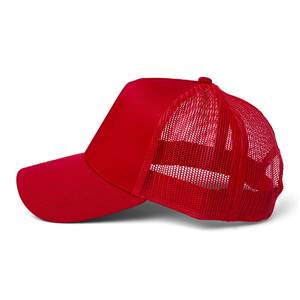 Gorra de camionero lisa de 5 paneles personalizada, gorra de camionero de malla en blanco de algodón de <span class=keywords><strong>Color</strong></span> sólido con parches bordados con logotipo - Product Image 2