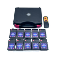 GLITTERFIRE T10 10 Queue avec télécommande sans fil 10 Récepteur Mini système de mise à feu pyrotechnique pour intérieur/extérieur