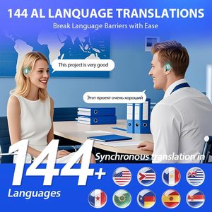 Auriculares Traductores de Idiomas con IA BT 5.4 OWS, con 144 Idiomas <span class=keywords><strong>en</strong></span> Línea, Traducción <span class=keywords><strong>en</strong></span> Tiempo Real, Auriculares para Negocios, Nuevo - Product Image 5