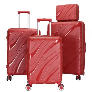 Aangepaste 4 Wielen Pak Koffer Bagage 4 Stuks 20 24 28 Reistas Pp Trolley Set Bagage