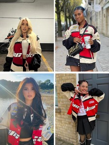 Fabricant OEM Manteau en chenille avec broderie de cuir et impression StreetWear de baseball avec logo personnalisé pour les femmes Blouson court de bombardier varsity - Product Image 3