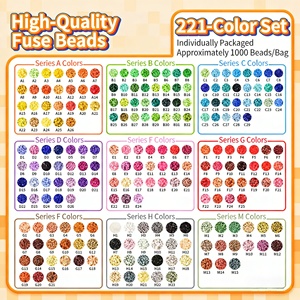 264 couleurs, perles à fusionner de 2,6 mm, pack de recharge 1000 pièces/sac, perles à <span class=keywords><strong>repasser</strong></span>, série couleur complète, matériaux d'artisanat DIY pour kit de perles Perler - Product Image 4