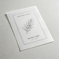 Papier vélin mat translucide léger, écologique et recyclable, impression artistique personnalisée pour insert de coffret cadeau d'entreprise de luxe