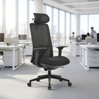 Chaise ergonomique en maille à dossier haut, accoudoirs 4D, soutien lombaire réglable, chaise de bureau et table de bureau électrique à hauteur réglable