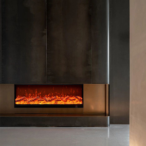 Cheminée électrique murale ultra-mince européenne avec 7 flammes RVB, télécommande, protection contre la surchauffe, meuble TV décoratif mural - Product Image 5