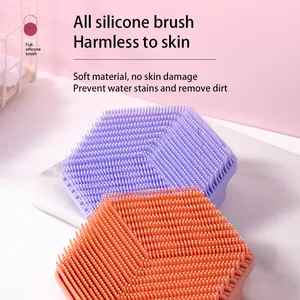 Silicone Exfoliating Body Scrubber Eco Friendly Shower Scrubber For Body Silicone Body Brush For Showering