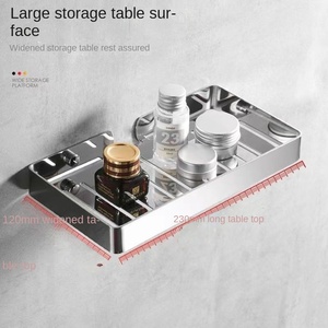 <span class=keywords><strong>Support</strong></span> mural carré en acier inoxydable 304 pour savon, rangement salle de bain/<span class=keywords><strong>WC</strong></span>/douche, Chine - Product Image 1