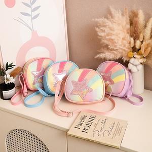 新しいスタイル星流れる砂子供用バッグかわいい女の子のクロスボディバッグショルダーバッグ財布 - Product Image 1