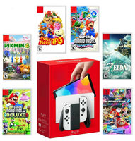 Nouvelle console de jeu OLED 32 Go avec manettes bleu néon et garantie internationale de 12 mois
