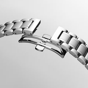 Montre chronographe automatique pour homme, phase de lune, chiffres romains, bracelet en acier inoxydable, verre saphir, montre-bracelet Longinesing - Product Image 5