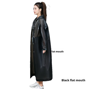 Adults Matte Finish Unisex EVA Outdoor Hiking Lightweight Thickened Disposable <strong>Raincoat</strong> One-Piece Extended Style Rain Proof - Product Image 2