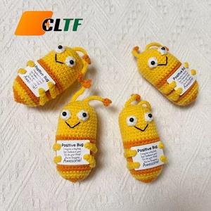 ตุ๊กตาถักโครเชต์รูปสัตว์น่ารักสำหรับเดสก์ท็อปเครื่องประดับแบบแฮนด์เมดรูปเป็ดเต่าหนูแฮมสเตอร์ประทับตราพร้อมการ์ดให้กำลังใจ - Product Image 1