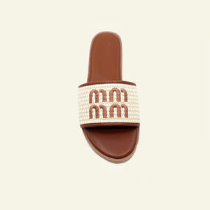 Moda semplice comoda piccola fragranza esterna per indossare pantofole <span class=keywords><strong>femminili</strong></span> che vendono pantofole piatte multicolore opzionale - Product Image 5