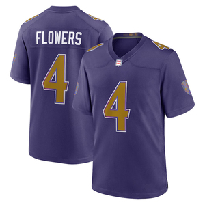 Maillots de football américain personnalisés 2026 Baltimore, brodés et cousus, uniformes sportifs pour jeunes avec logos, couleur violet - Product Image 3