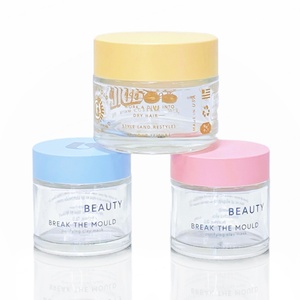 Cosmetic Packaging OEM Custom pink Matte Frosted Skincare <b>Container</b> 5g 10g 20g 30g 50g 100g Glass Cream Jar with Lid - Product Image 5