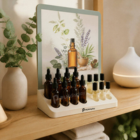 Support de présentation d'huiles essentielles en acrylique personnalisé, organisateur d'huiles d'aromathérapie, présentoir de parfums, cosmétiques et soins de la peau pour comptoir de vente au détail et vente en gros