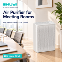 Purificateur d'air commercial à faible bruit pour écoles et bureaux, prêt à l'exportation, pour le contrôle de la fumée, des odeurs et de la poussière, avec certifications OEM, ODM, CE, RoHS, FCC