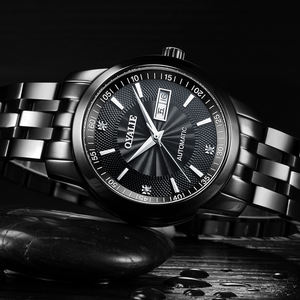 Montre de luxe pour homme en acier inoxydable avec mouvement à quartz, cadran en verre design, résistante à l'eau, fonction sport, affichage à aiguilles Haiou - Product Image 3