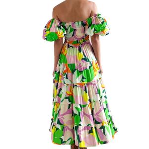 Vestidos de Algodón con Volantes para Mujer, Diseño Personalizado OEM, MOQ Bajo, Ropa de Alta Gama, Vestidos Elegantes de Verano, Vestidos Largos Casuales - Product Image 2