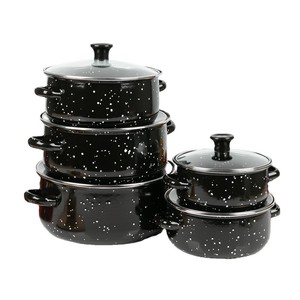Venda Direta de Fábrica: Conjunto de Utensílios de Cozinha Esmaltados com 5 Peças, Panela para Sopa e Ensopados, Panela de Ferro Fundido Esmaltado para Uso Diário - Product Image 2