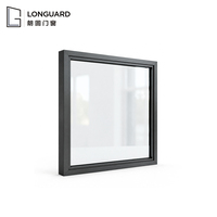 Precio Directo de Fábrica: Ventana Panorámica Fija de Aleación de Aluminio PA66GF con Rotura de Puente Térmico y Vidrio Templado Low-E para Proyectos de Villas