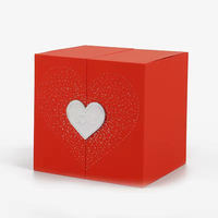 Vente en gros de boîtes à fleurs en forme de cœur pour la fête des mères, ruban, boîte rectangulaire, je t'aime maman, boîte à fleurs pour maman, emballage de fleurs