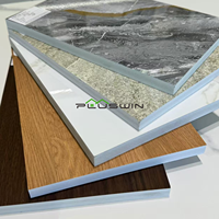 Panneau stratifié PVC haute densité PLUSWIN 15mm 17mm 18mm, grain de bois, marbre, panneau en mousse PVC haute brillance pour armoire