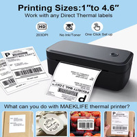 Impresora de Etiquetas Térmicas de 4 Pulgadas al por Mayor, USB, 203DPI, Alta Velocidad, para Pequeñas Empresas, Etiquetas de Envío, Compatible con Múltiples Sistemas Operativos, en Stock
