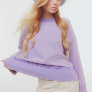 Diseño de logotipo personalizado de moda de las mujeres crop top sudadera de longitud corta de manga larga recortada sudadera para las mujeres - Product Image 4