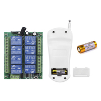 DC 12V 24V 8 canaux Module de relais sans fil 433MHz RF télécommande commutateur émetteur et récepteur carte