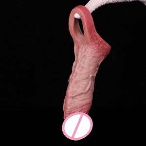 OS-ADL5087 Housse de pénis texturée intérieure épaisse en silicone souple, gaine de pénis, agrandisseur de pénis réaliste, préservatif réutilisable pour adultes 18+ - Product Image 4