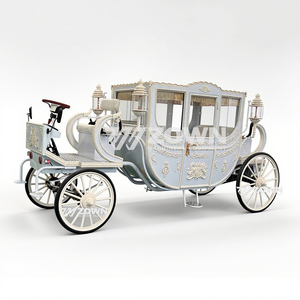 Charrette électrique classique blanche ZOWN pour les séances photo de mariage en extérieur - Product Image 1