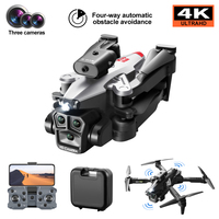 Drone K10 Max Trois caméras 4k HD Évitement d'obstacles Positionnement par flux optique Pliable Wifi Fpv Hélicoptère Uav Dron Jouets