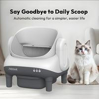 Caja de Arena Inteligente Automática para Gatos, de Plástico, 76L, con Apertura Superior, Bajo Nivel de Ruido, Autolimpiable, con Eliminación de Olores y Sensores de Seguridad Dobles