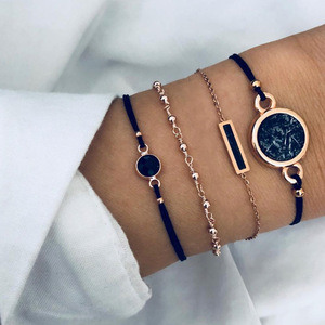 Ensemble de bracelets en chaîne de perles de pierre naturelle en forme de coquille, de carte étoilée, de <span class=keywords><strong>lotus</strong></span>, d'ananas et de cœur pour femmes, bijoux bohèmes, <span class=keywords><strong>prix</strong></span> de gros - Product Image 5