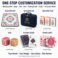 Meilleures ventes d'usine : Jeu de Mahjong américain de luxe à motifs floraux, en acrylique écologique, pour les jeux de Mahjong