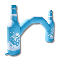 Arche gonflable géante en forme de bouteille de vin 2026, personnalisable avec logo, pour publicité de marque de vin et entrée de fête