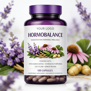 Cápsulas Orgánicas de Apoyo Hormonal, Marca Privada, Logotipo Personalizado, 700 mg Cada Una, Cápsulas para el Equilibrio Hormonal - Product Image 1