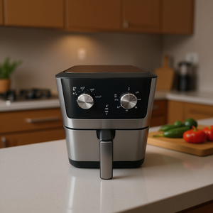 Friteuse à air chaud Ace Snown 6L 1500W avec double commande rotative, revêtement céramique antiadhésif, appareil de cuisine de comptoir - Product Image 2