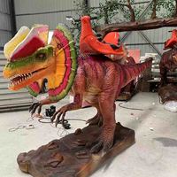Tour de dinosaure animatronique de divertissement pour enfant tour de Dino à jetons électrique pour parc d'attractions