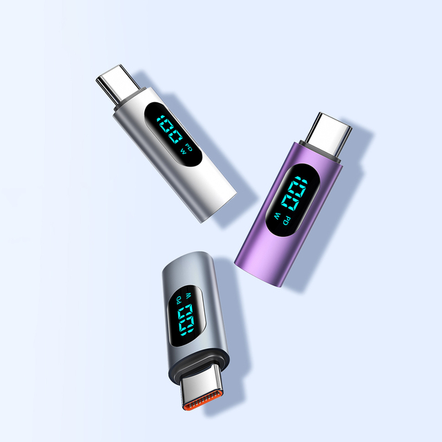 100W Data Cable Convertor Adapters USB-C to Type-c Connector OTG Adapter Male to Type C Female Converter Transfer OTG Adapter