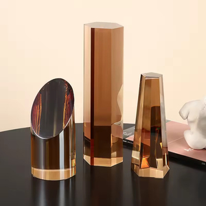定制新款高品质书房客厅水晶六件套水晶玻璃块立方体 - Product Image 1