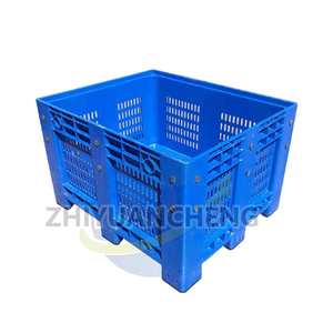 stacking crates Bulk Bin agriculture plastic pallet with wheels