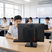 Solución de laboratorio informático escolar: Mini PC de escritorio en la nube con monitor y software de gestión de aulas para la educación