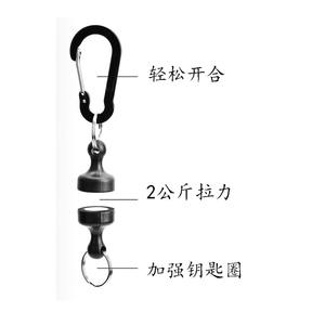 Strong Magnetic Safety <b>Rope</b> Fishing Plier Portable Quick Release Buckle Outdoor Use <b>Black</b> Red Blue Gold EVA Material - Product Image 2