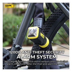 Verrou de sécurité pour moto en acier à bon prix, étanche IP67, alarme intelligente 120 dB, chaîne de vélo, batterie au lithium CR2, certifié CE - Product Image 5