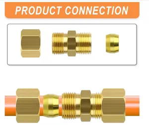 Đồng thau chèn khí nén pex ống nhanh chóng kết nối tay áo ống ferrule phù hợp ống thủy lực ferrule