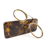 Lunettes de lecture miniatures sans branches, forme ronde, avec étui, pour piercing au nez, fabricants