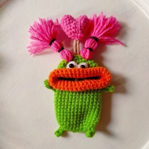 <span class=keywords><strong>Crochet</strong></span> fait main porte-clés mignon saucisse bouche conception tricoté fil de coton voiture poupée clé sac pendentif pour le soulagement du Stress amusant PP coton - Product Image 5